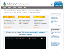 Tablet Screenshot of addons.alfresco.com