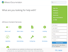 Tablet Screenshot of docs.alfresco.com